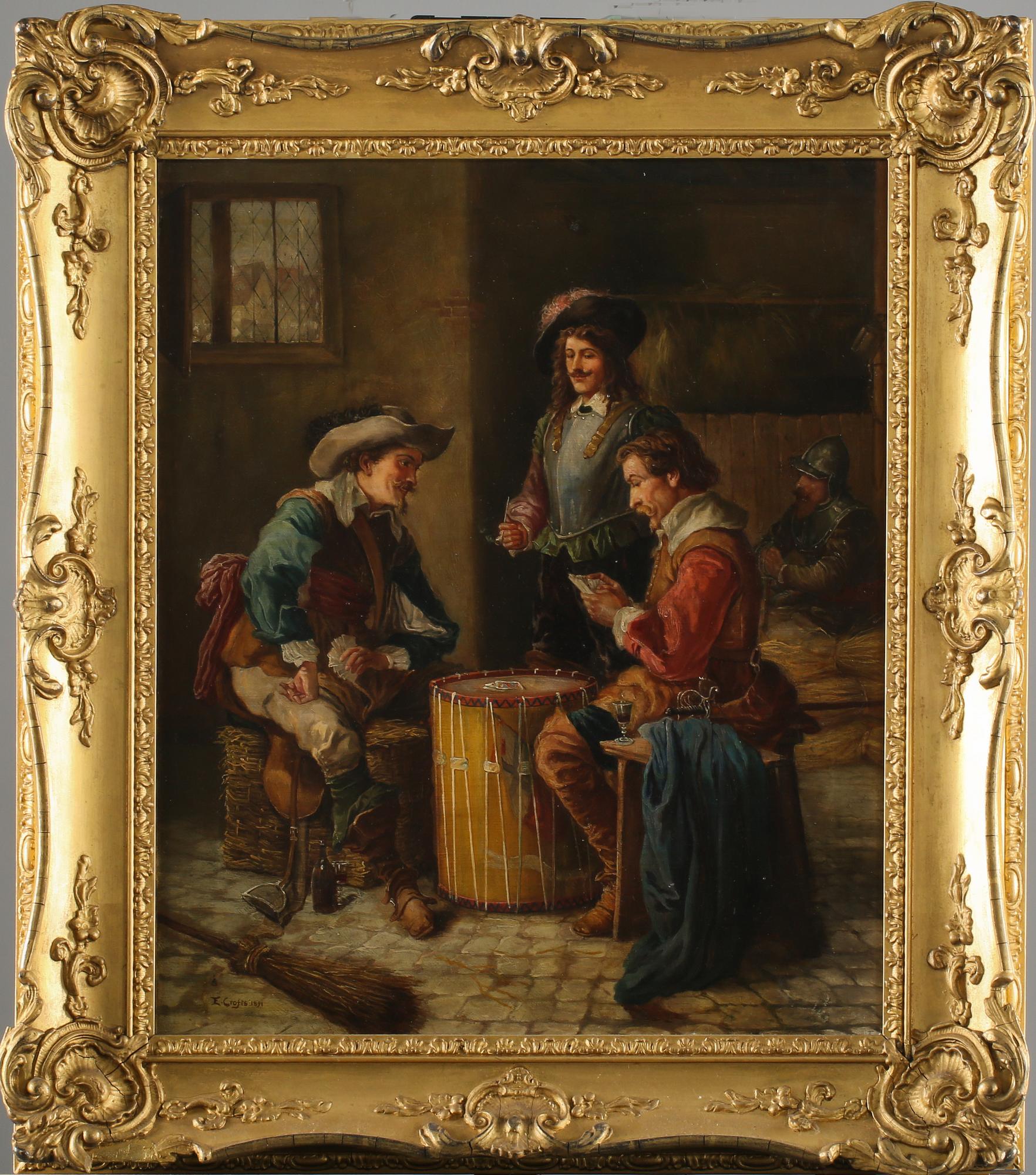 ERNEST CROFTS, tillskriven, olja på duk, signerad och daterad 1891.