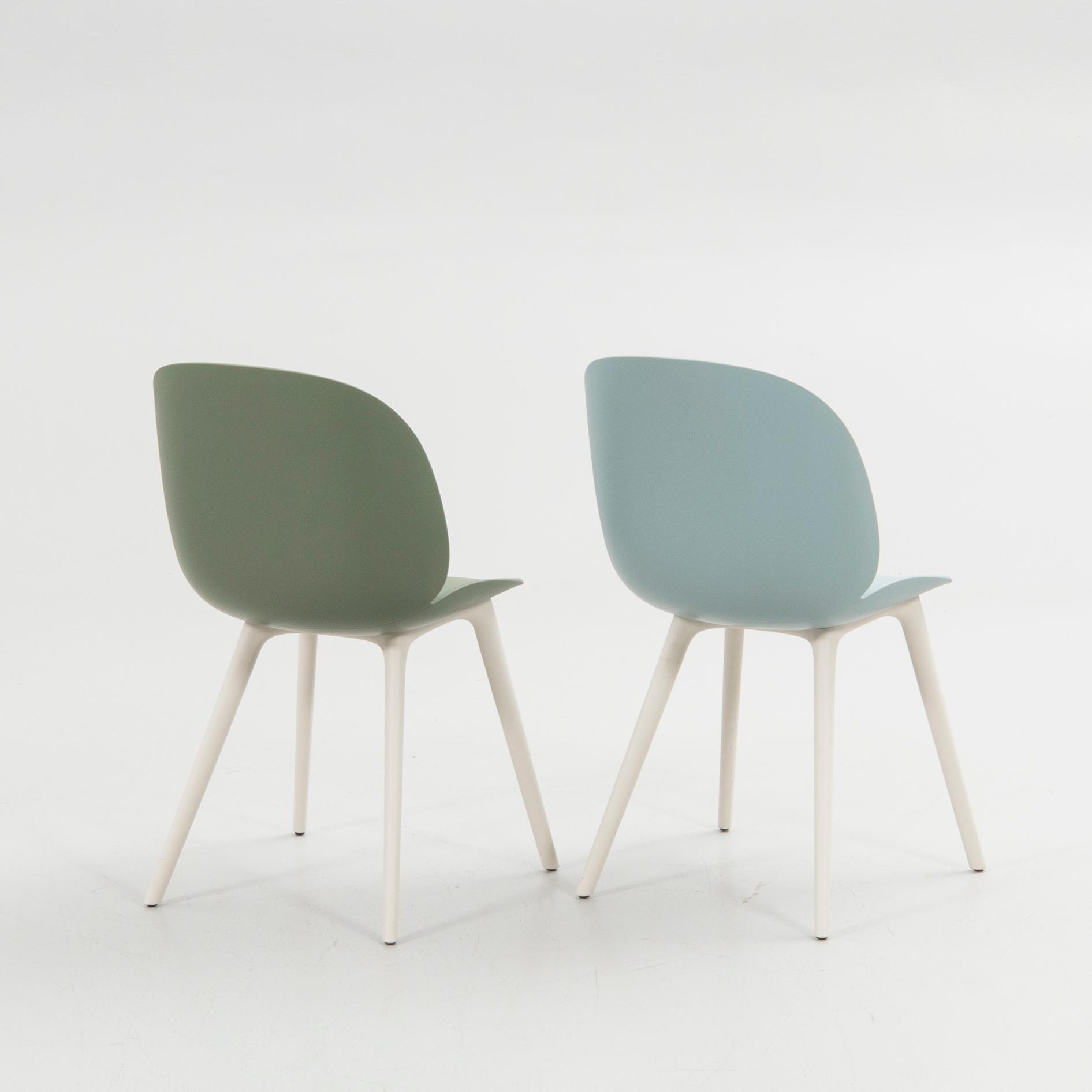 GamFratesi, chairs, 6 pcs, "Beetle Chair", Gubi, Denmark.