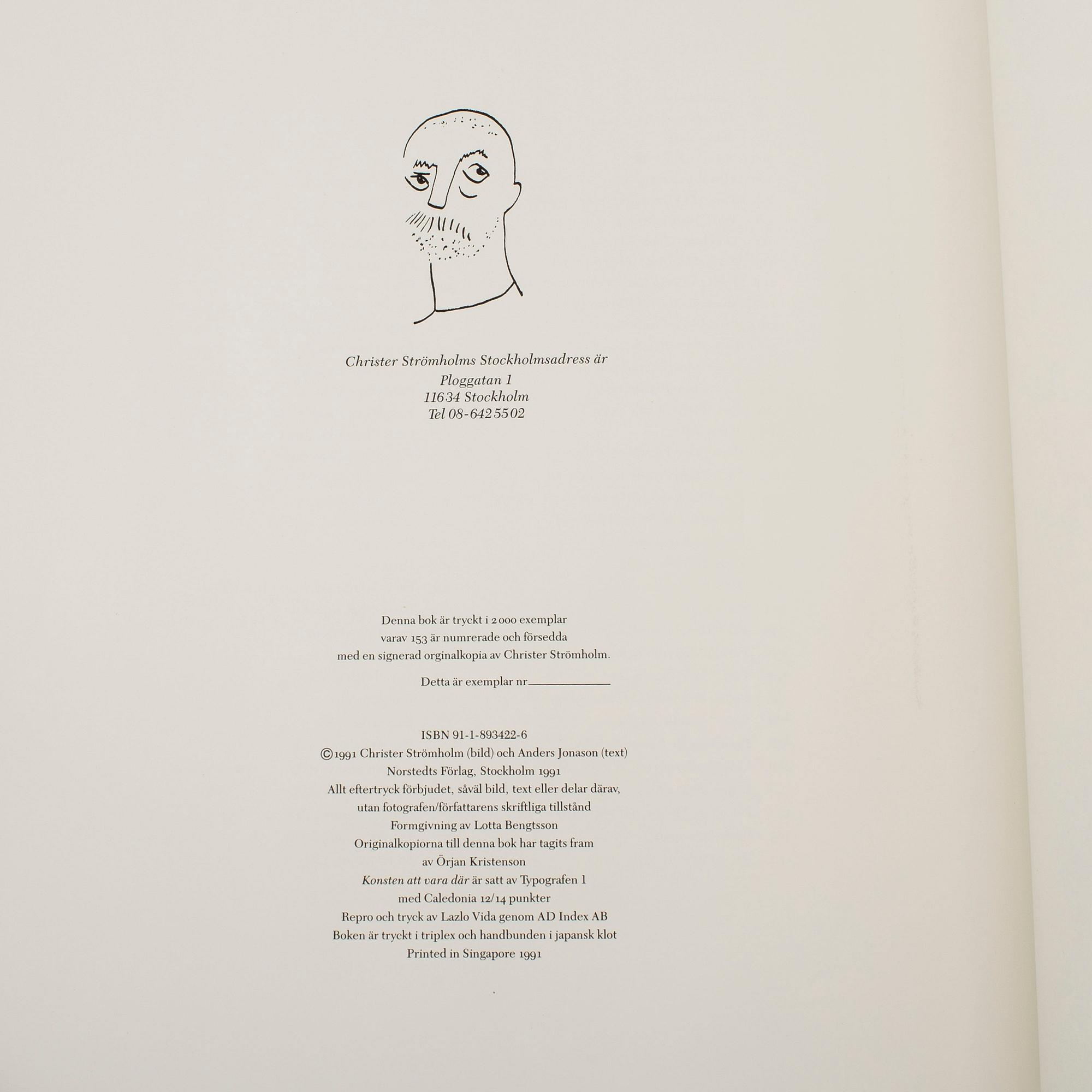 PHOTOBOOKS, 2, Christer Strömholm with dedication.