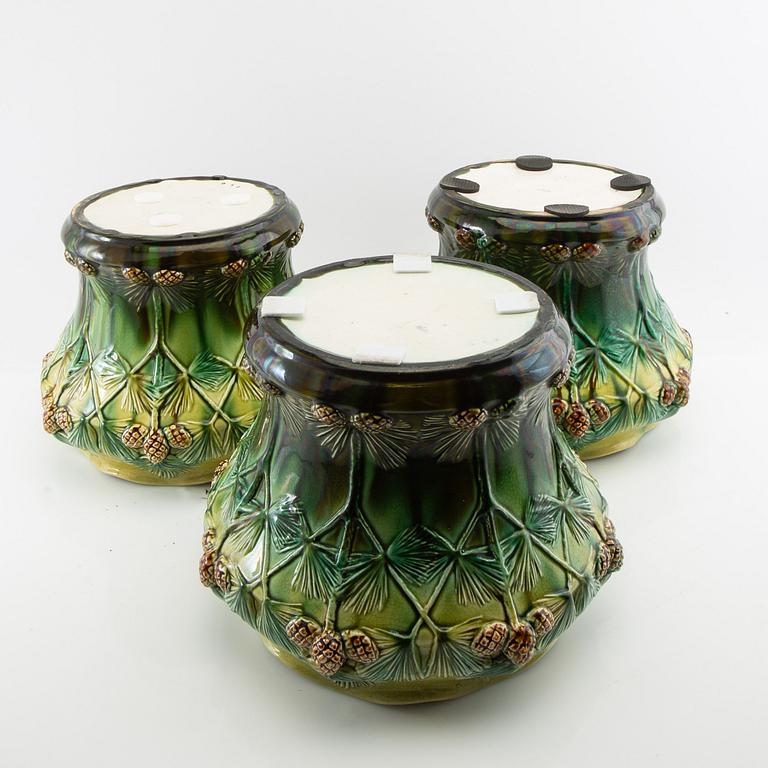 Outer covers 3 pcs Jugend, Rörstrand early 20th century stoneware.