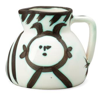 771. A Pablo Picasso 'Pichet tête' faience pitcher, Madoura, Vallauris, France 1953.