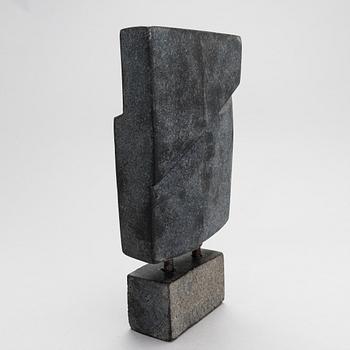 Aimo Taleva, sculpture, black granite, signed and dated 2007.