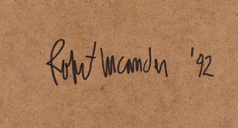 Robert Lucander, olja på pannå, signerad och daterad-92 a tergo.