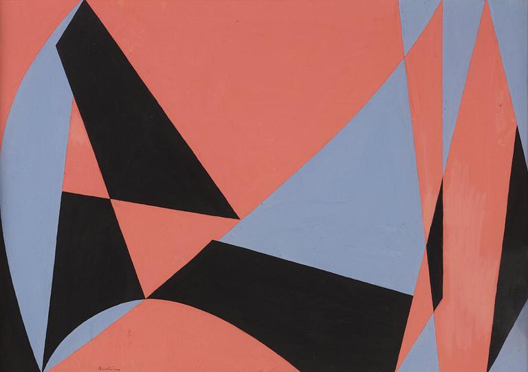 HARRY BOOSTRÖM, gouache on paper, signed Booström, executed in 1954.