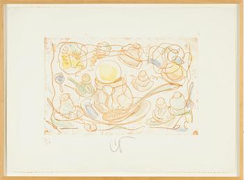 Claes Oldenburg, etsning och akvatint, signerad, numrerad 41/50 och daterad 1976.