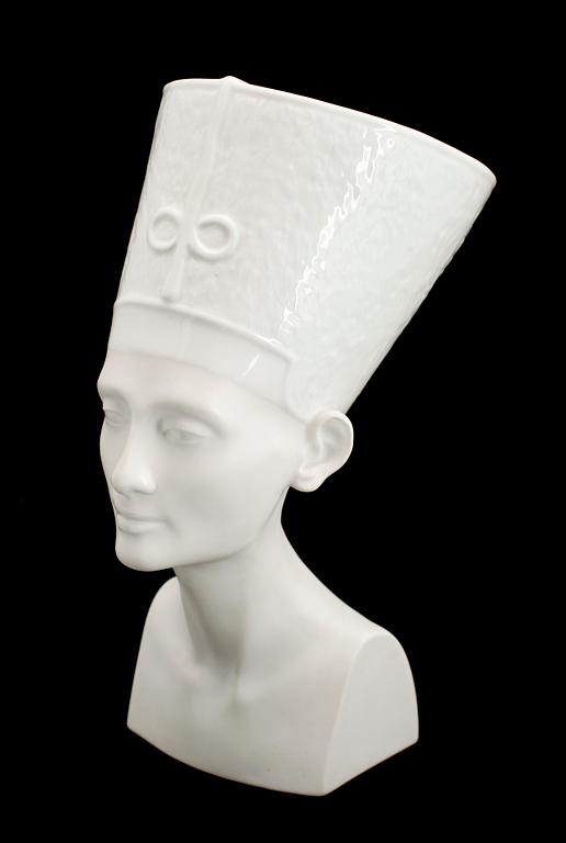 SKULPTUR, porslin, "Nefertiti", Rosenthal.