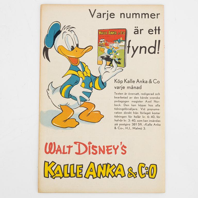 Serietidningar, "Kalle Anka & Co", 14 st, komplett årgång 1950.