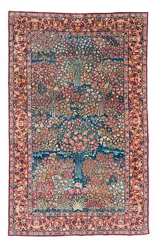 1232. SEMI-ANTIQUE KERMAN. 261,5 x 162 cm.