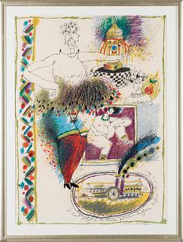 Lithograph, signed and marked E.A.