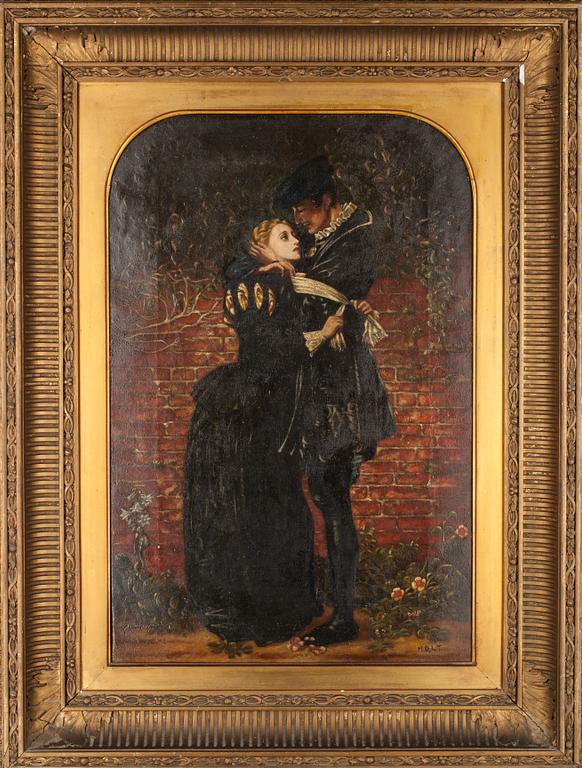 TUNTEMATON TAITEILIJA, öljy paperille, pingotettu kankaalle, signeerattu Holt. 1800-luvun loppupuoli.