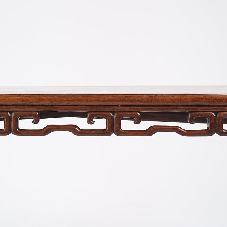 A Chinese hardwood altar table, late Qingdynasty.