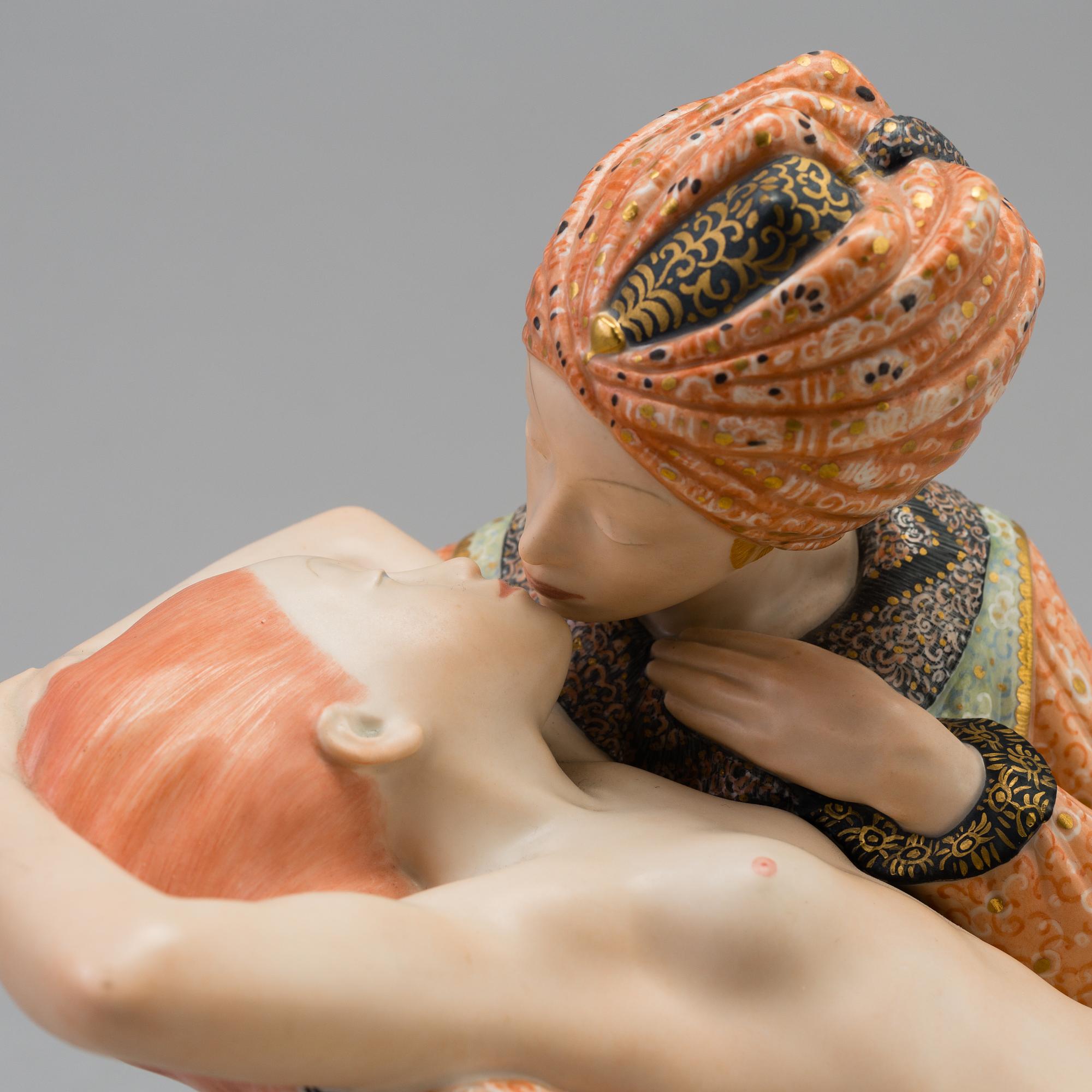 A Royal Copenhagen porcelain figure after Gerhard Hening, Denmark 1920's.