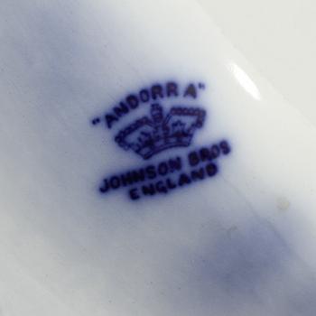 SERVIS, 58 delar, flintgods, "Andorra", Johnson Bros, England, 1900-talets första hälft.
