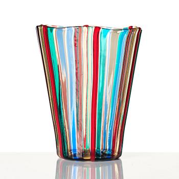 Gio Ponti, an "A Canne" glass vase, Venini, Murano, Italy 1950s-1960s, model no. 3702.