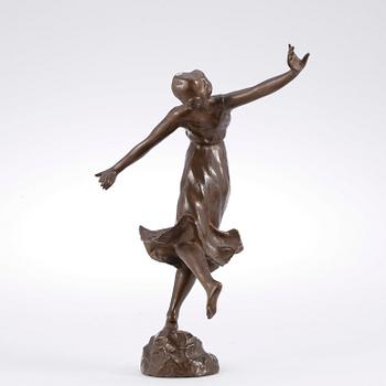 OKÄND KONSTNÄR, skulptur, brons, signerad F Ekstrand, Herman Bergman Fud.