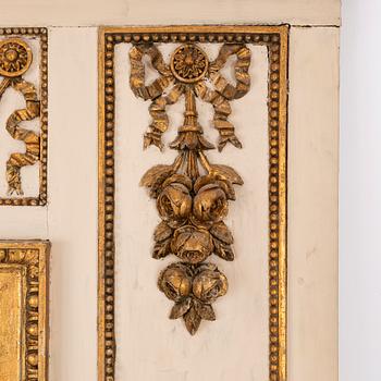 A Late Gustavian gilt-gesso and mirrored panelling, circa 1800.