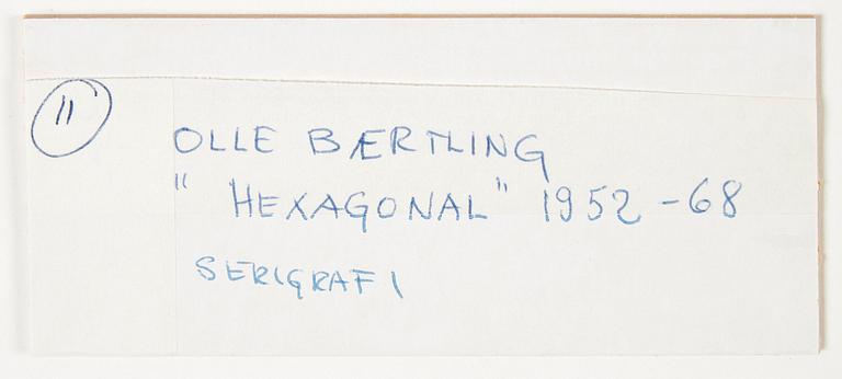 Olle Bærtling, "Hexagonal".  Ur sviten: "The Angles of Open Form Infinite Space from Cinètisme to Open Form 1949 - 1968".