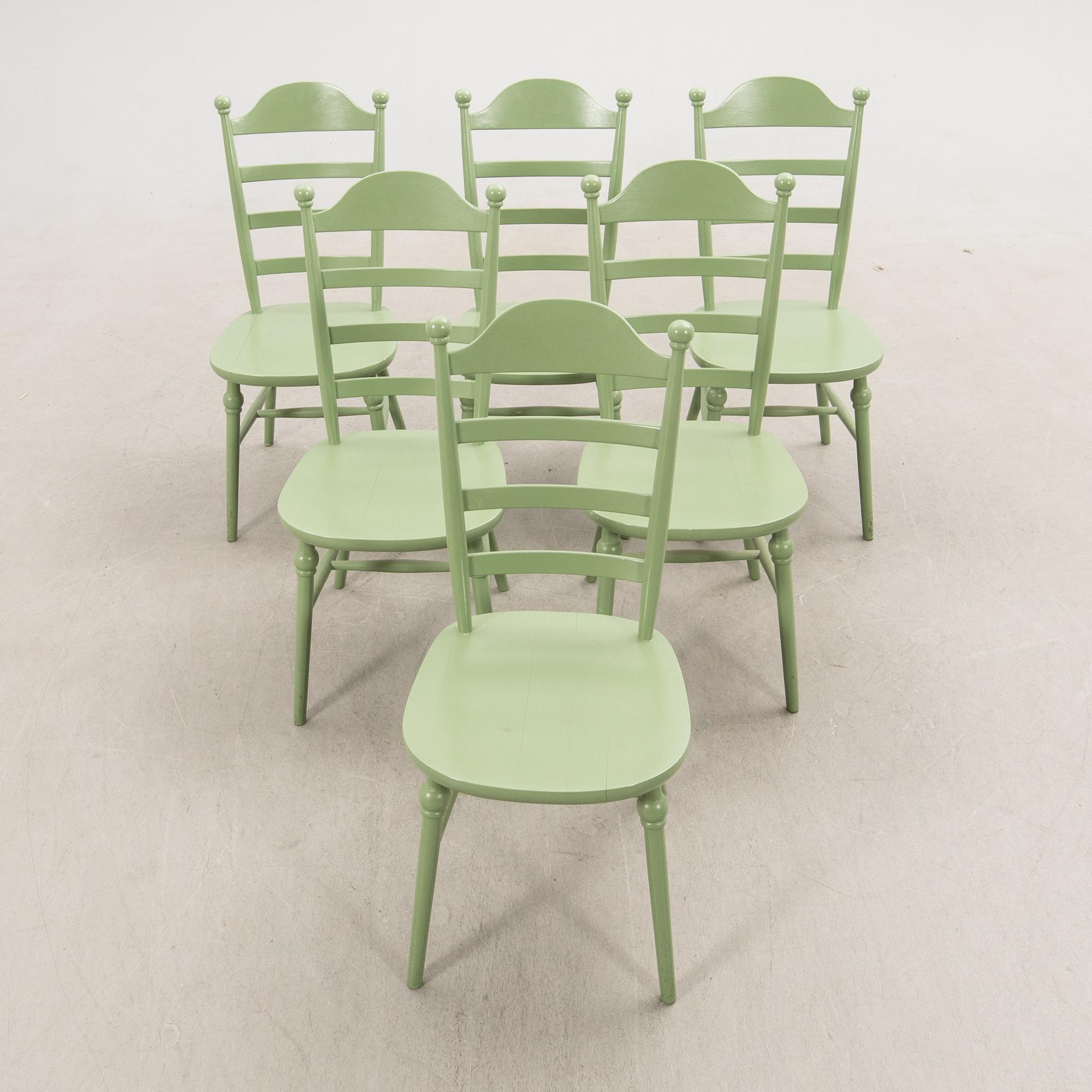 Stolar 6 st. Nesto, Nässjö stolfabrik 1900-talets andra hälft.