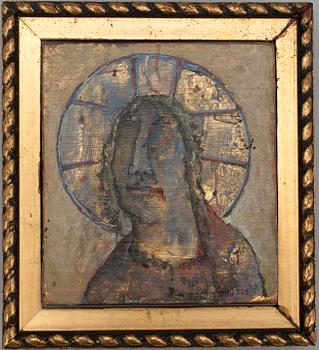 OLAVI VAARULA, blandteknik på trä, signerad och daterad 1973.