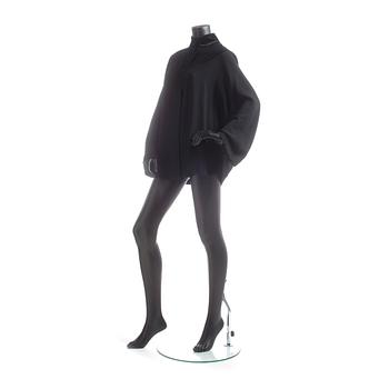 DIDIER PARAKIAN, a black woolblend cape.