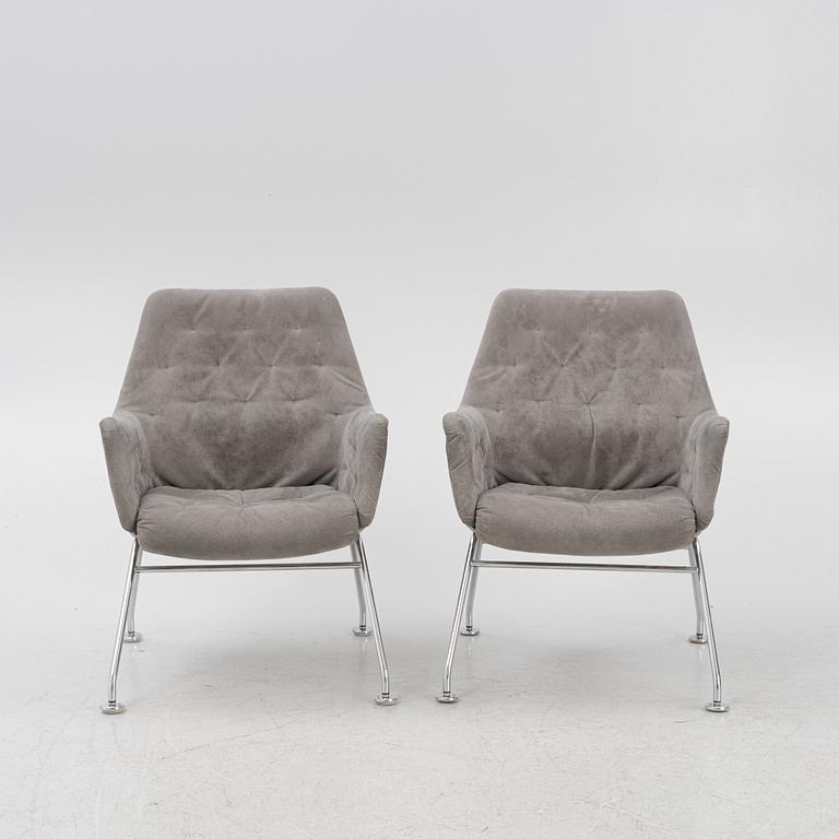 Bruno Mathsson, armchairs, a pair, "Mirja", Dux, second half of the 20th century.