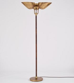 Carl-Axel Acking, a rare model "2645" floor lamp, Bröderna Malmströms metallvarufabrik, Sweden 1940s-50s.