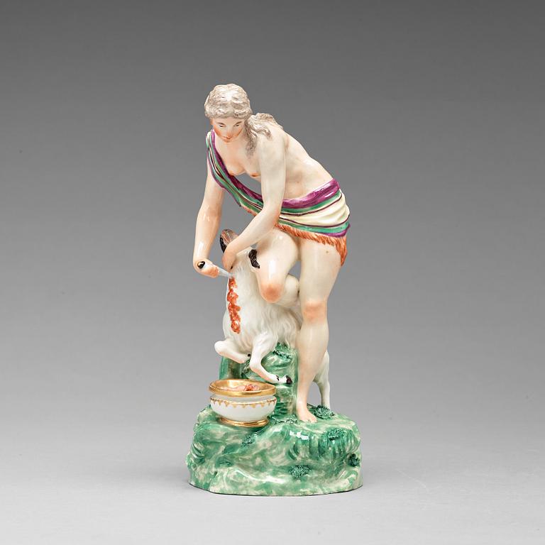 FIGURIN, porslin. Ludwigsburg, Tyskland, 1700-talets senare del.