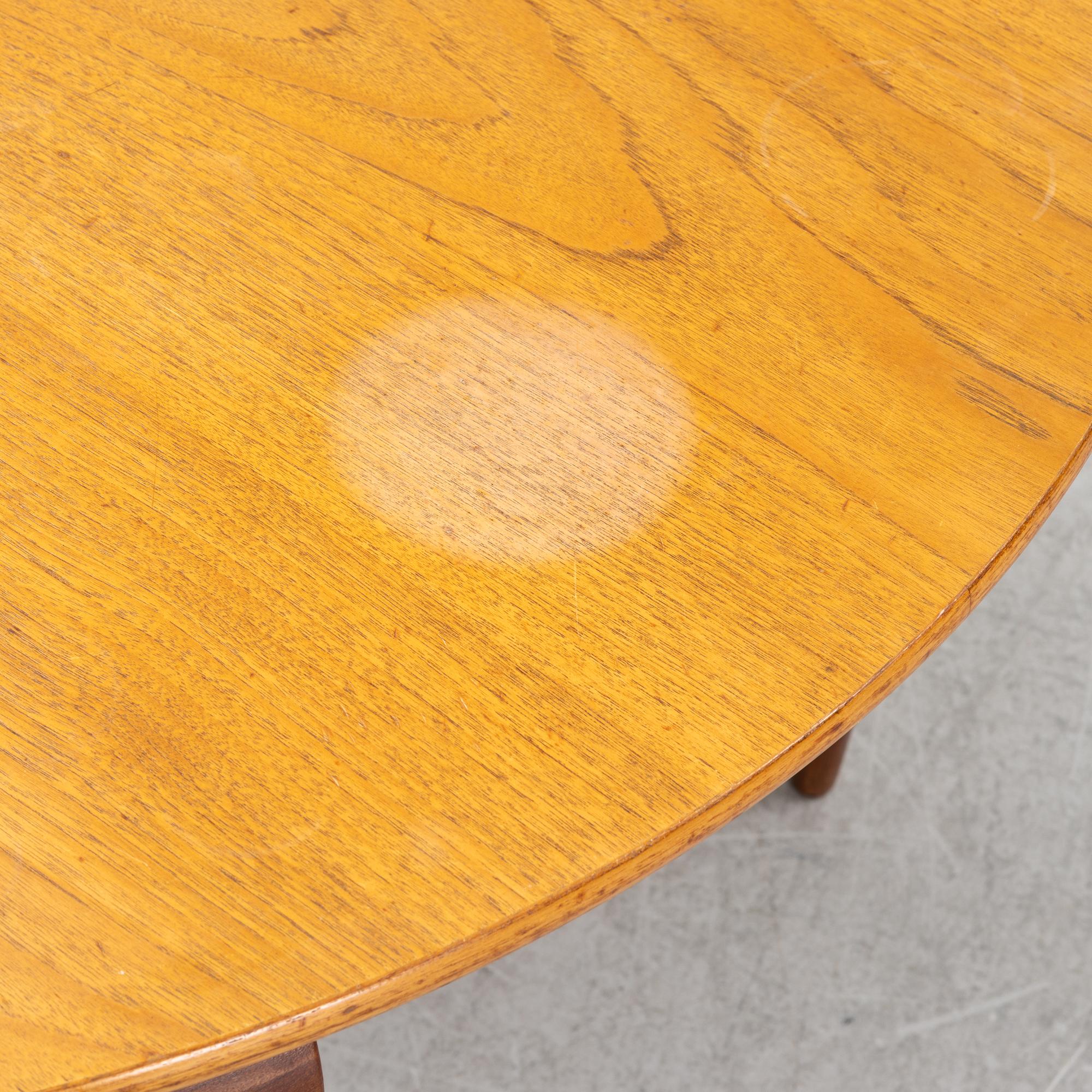 Hans Olsen, a "Roundette" dining table and six chairs, Frem Rölje, Denmark, 1950's/60's.