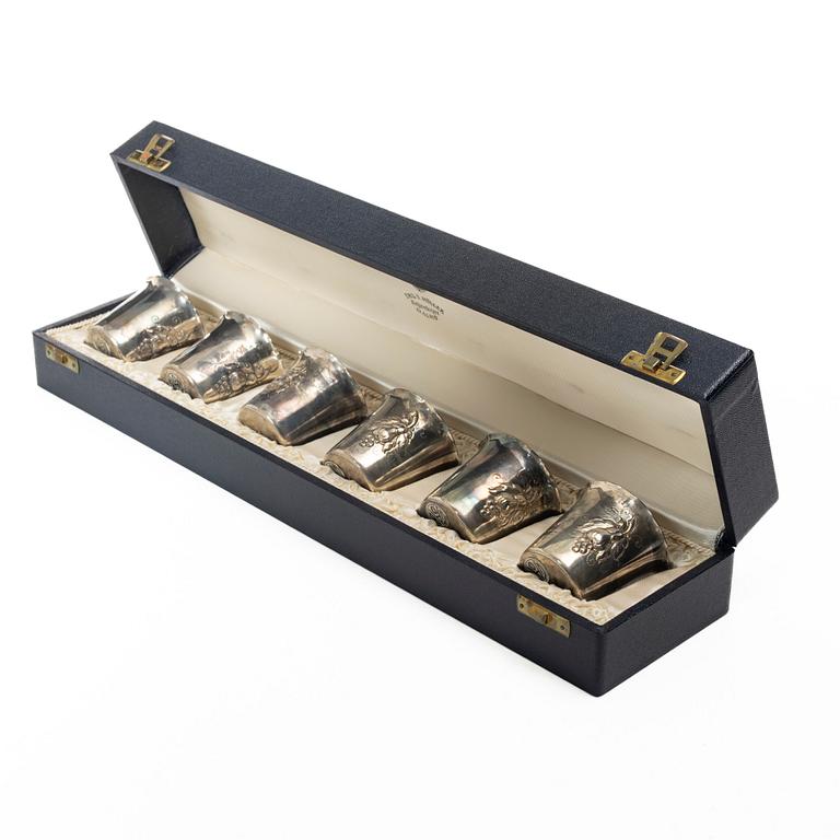 Six silver cups, GAB, Stockholm, 1953-55.