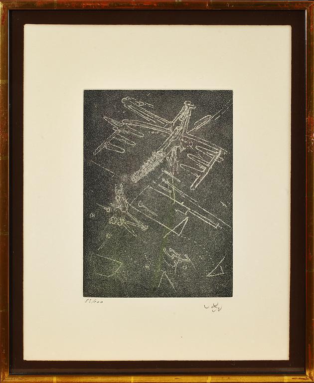 ROBERTO MATTA, färgetsningar, 5 st, sign o numr 83/100.