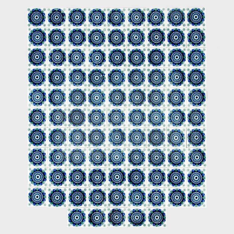 Hilkka-Liisa Ahola, 95 ceramic tiles for Arabia 1960s.