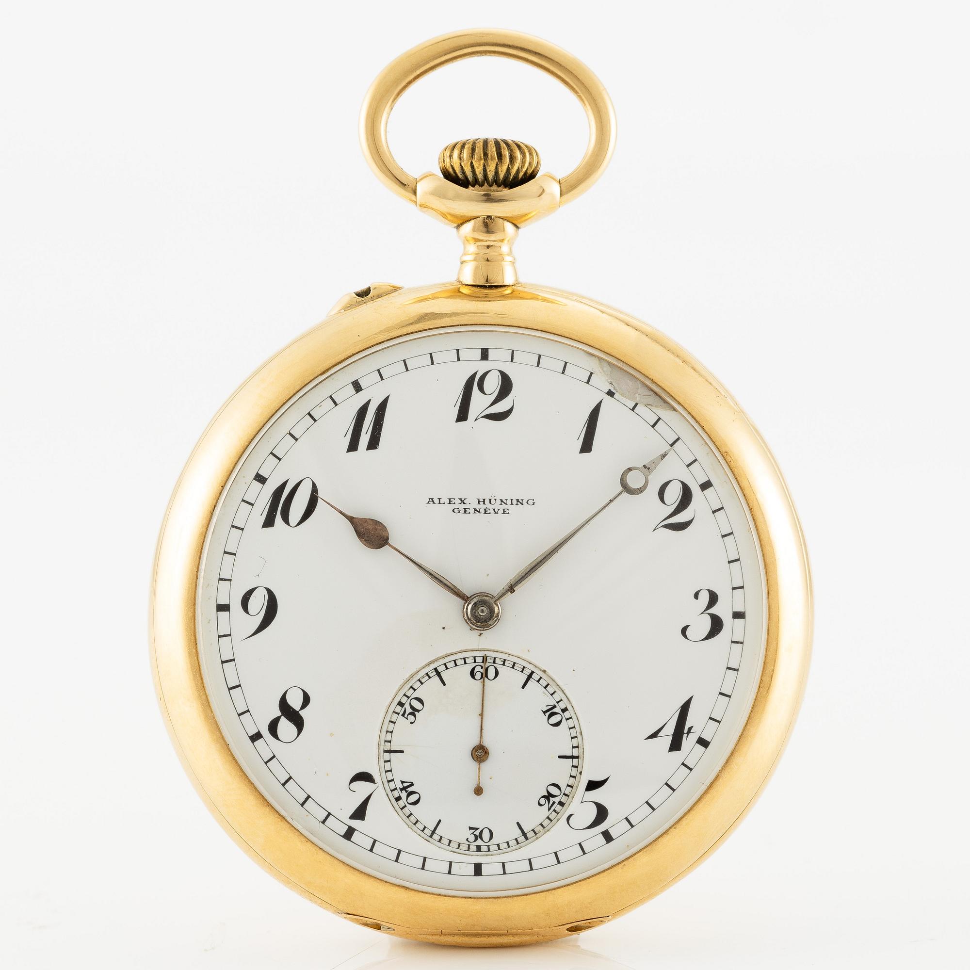 Alex Hüning, fickur, 50 mm.