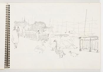 Lotte Laserstein, 4 skissböcker med blyertsteckningar.