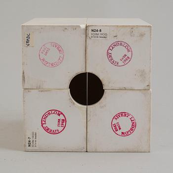 a set of four Sivert Lindblom plastic items, 1968.