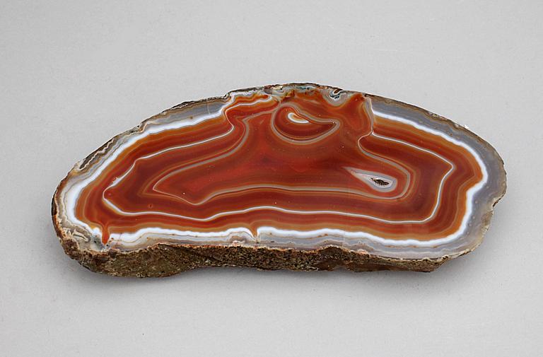 SKÅL, glas samt AGAT STEN, 1800/1900-tal.