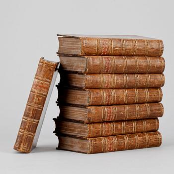 BÖCKER, 8 volymer, "The Works of Shakespeare in eight volumes", Theobalds, 1762.