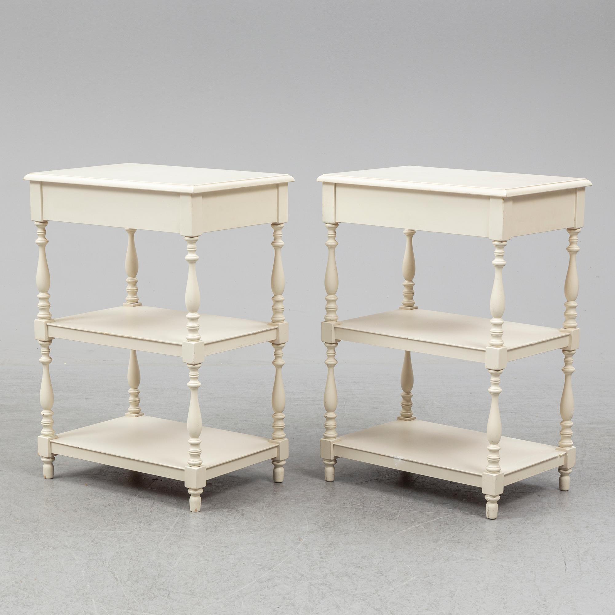 A pair of bedside late 20th century bedside tables.