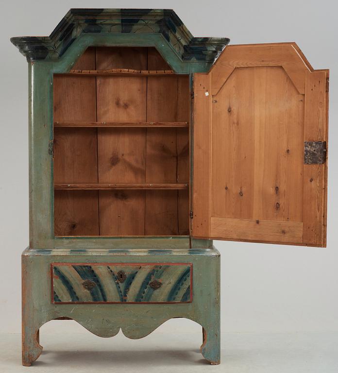 A Swedish 19th century cupboard marked BLD.