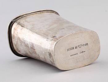 BÄGARE, silver, Eric Löfman, MGAB, Uppsala 1972. Vikt ca 498 g.