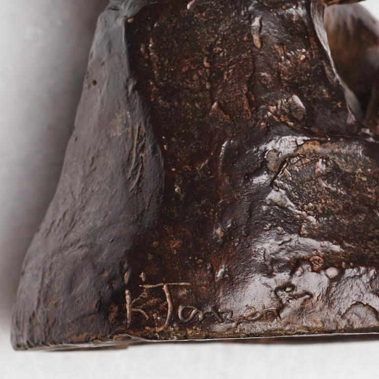 KARIN JONZEN, bronze sculpture, signed K. Jonzen.
