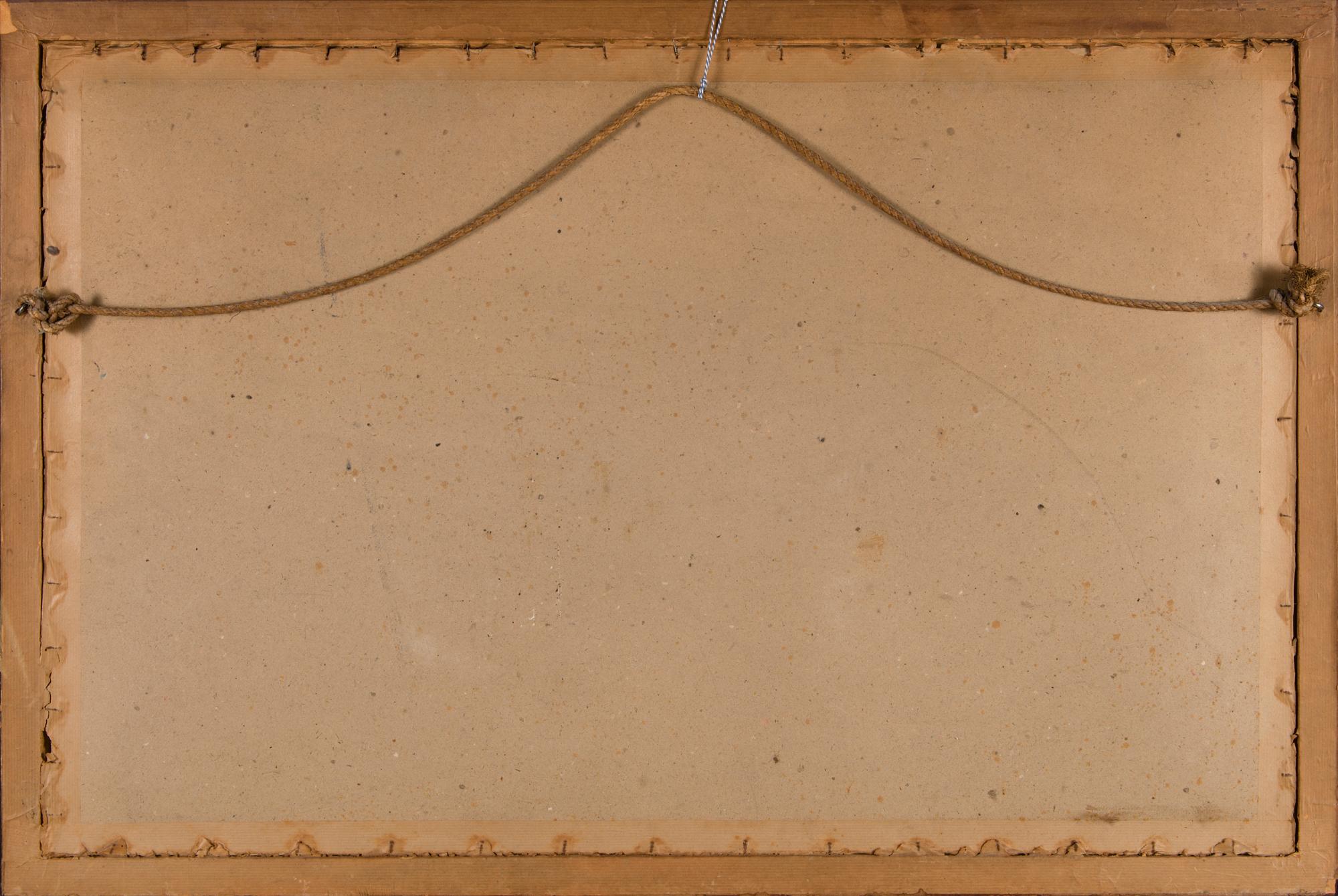 KAPTEENINTAULU, guassi, signeerattu F. Corpuz, 1900-luvun alku.