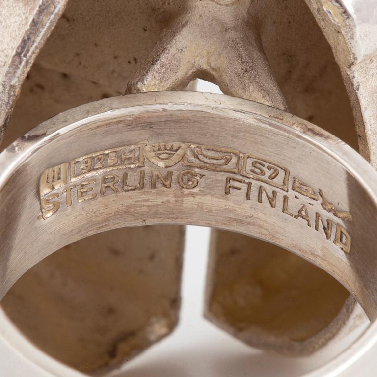 BJÖRN WECKSTRÖM, Ring, 'Ikaros', sterlingsilver. Lapponia 1971.