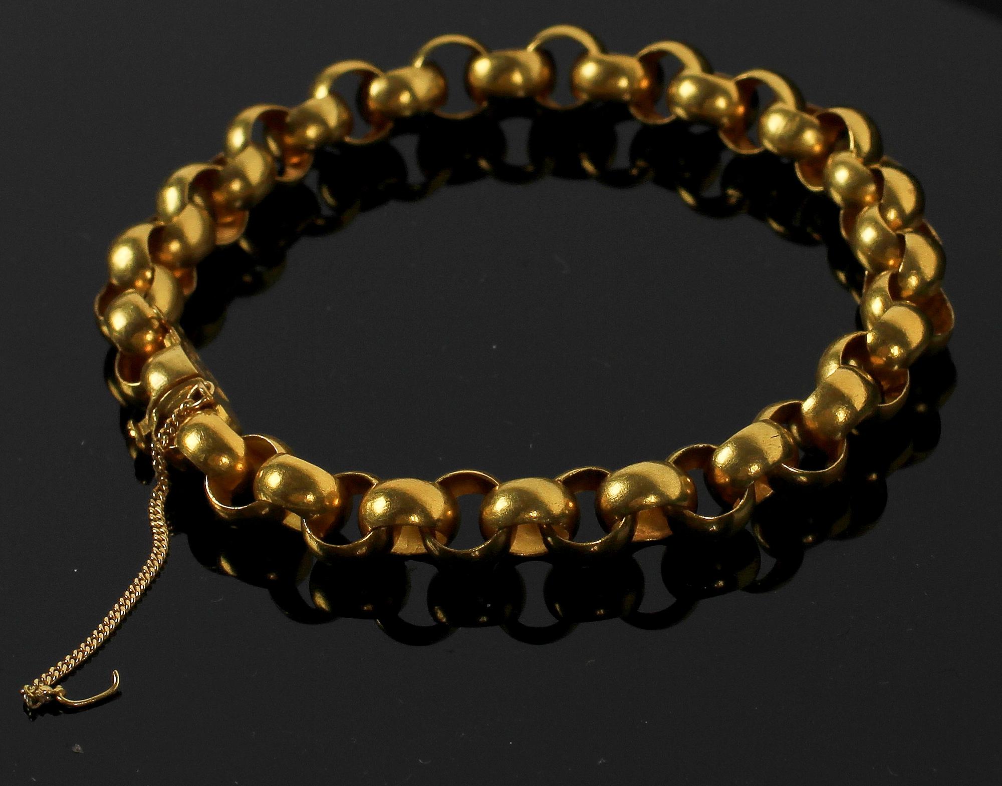 ARMBAND, guld 18k. Vikt 13 gram.