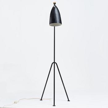 Greta Magnusson Grossman, a "G-33" (Grasshopper) black lacquered floor light by Bergbom's, Sweden 1950's.