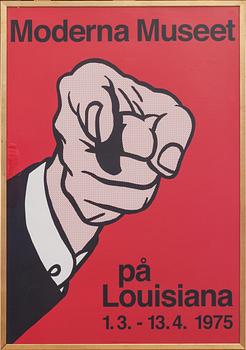 ROY LICHTENSTEIN, efter, utställningsaffisch, "Moderna Museet på Louisiana" 1975.