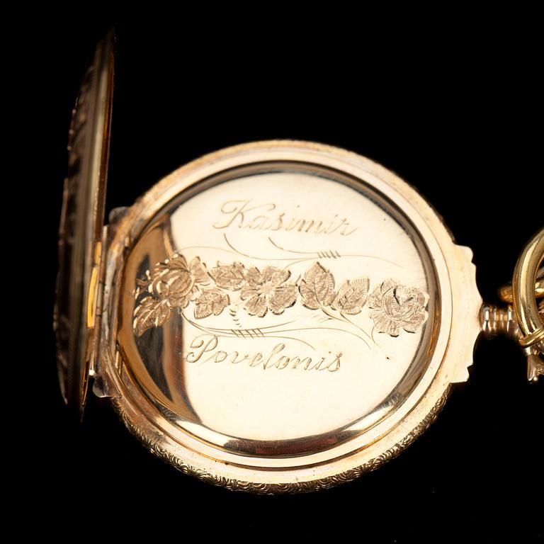 FICKUR, femfärgat guld 14K, Elgin, 1900-talets början.