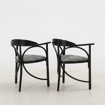 Armchairs, 6 pcs, model 87, Thonet, late 20th century.