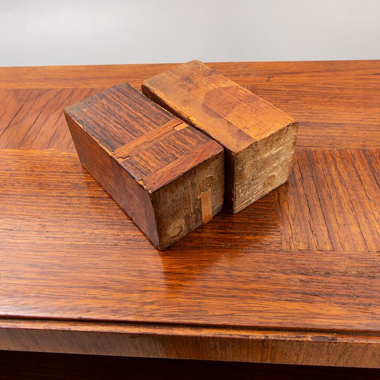 A Swedish Modern 1940s mahogany book cupboard.