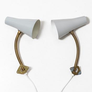 Wall lamps, a pair, model E2981, Asea, mid-20th century.