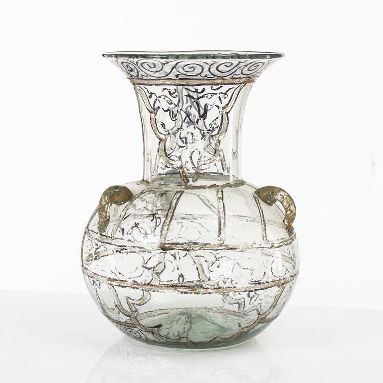 A glass vase, Ottoman cultural area.